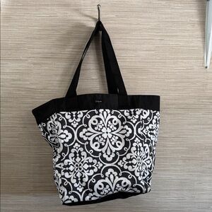 Thirty-One Black and White Nylon tote